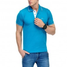 Turquoise Blue with White Placket